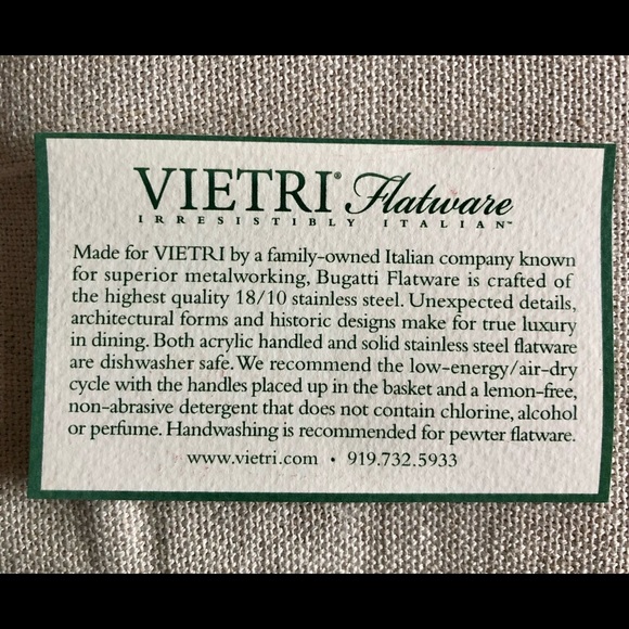 Vietri Aladdin Antique finish Lilac/Abalone Flatware 30 pieces Open box$900 - Picture 4 of 12